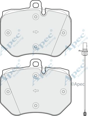 APEC BRAKING stabdžių trinkelių rinkinys, diskinis stabdys PAD1833